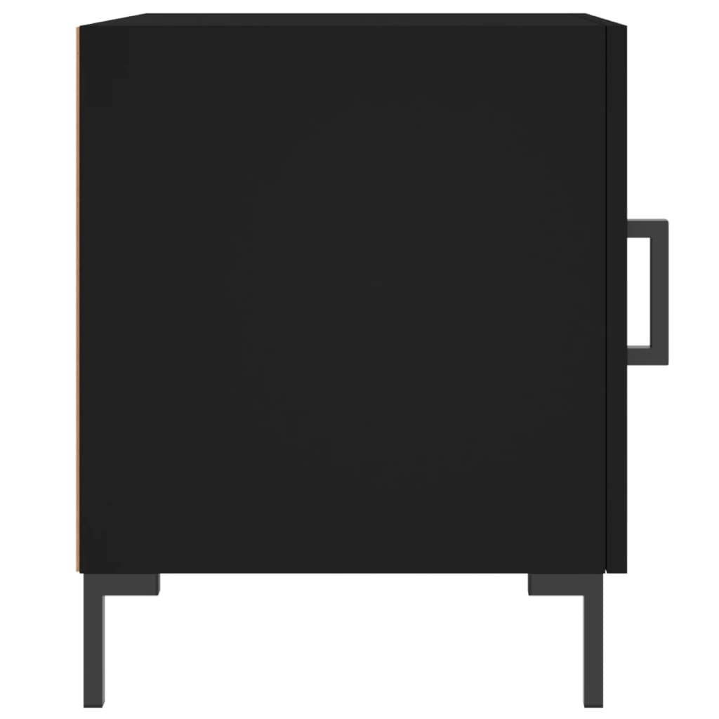 Nattbord svart 40x40x50 cm konstruert tre