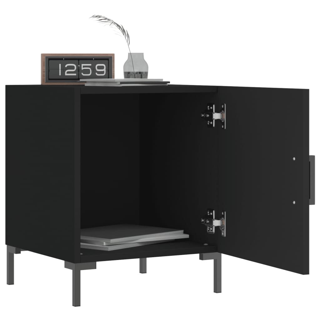 Nattbord svart 40x40x50 cm konstruert tre