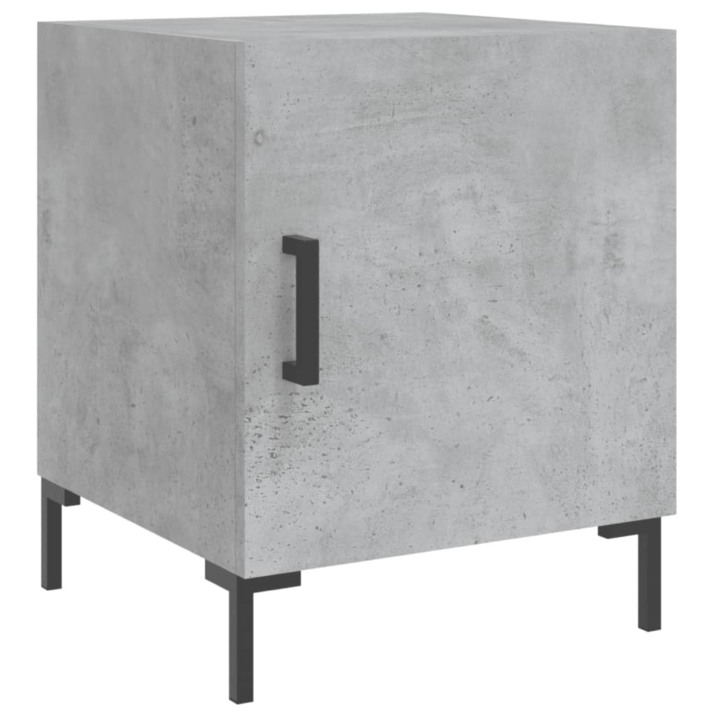 Nattbord 2 stk betonggrå 40x40x50 cm konstruert tre