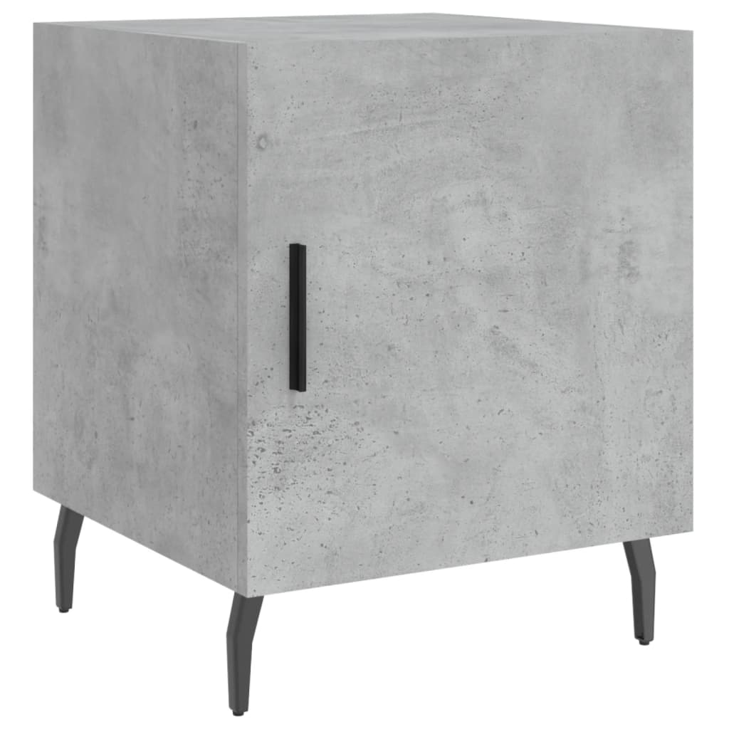 Nattbord 2 stk betonggrå 40x40x50 cm konstruert tre