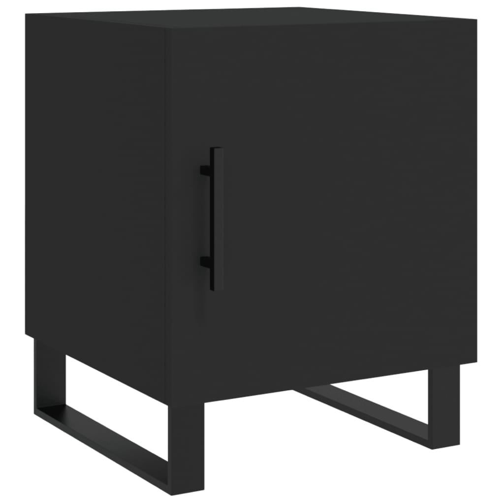 Nattbord 2 stk svart 40x40x50 cm konstruert tre