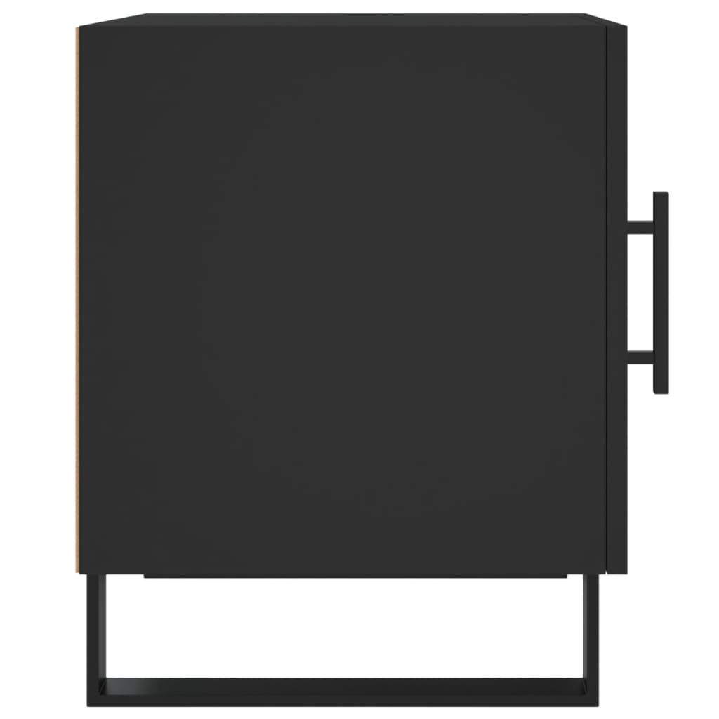 Nattbord 2 stk svart 40x40x50 cm konstruert tre