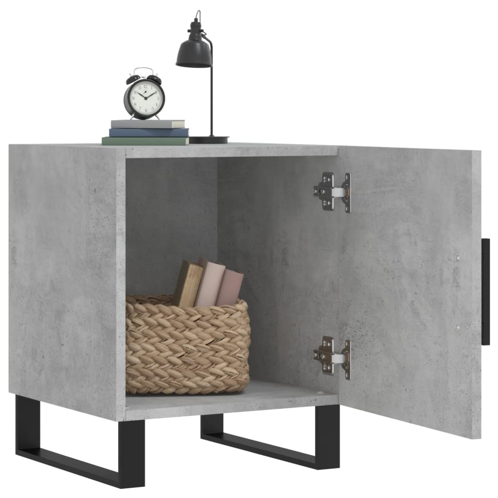 Nattbord 2 stk betonggrå 40x40x50 cm konstruert tre
