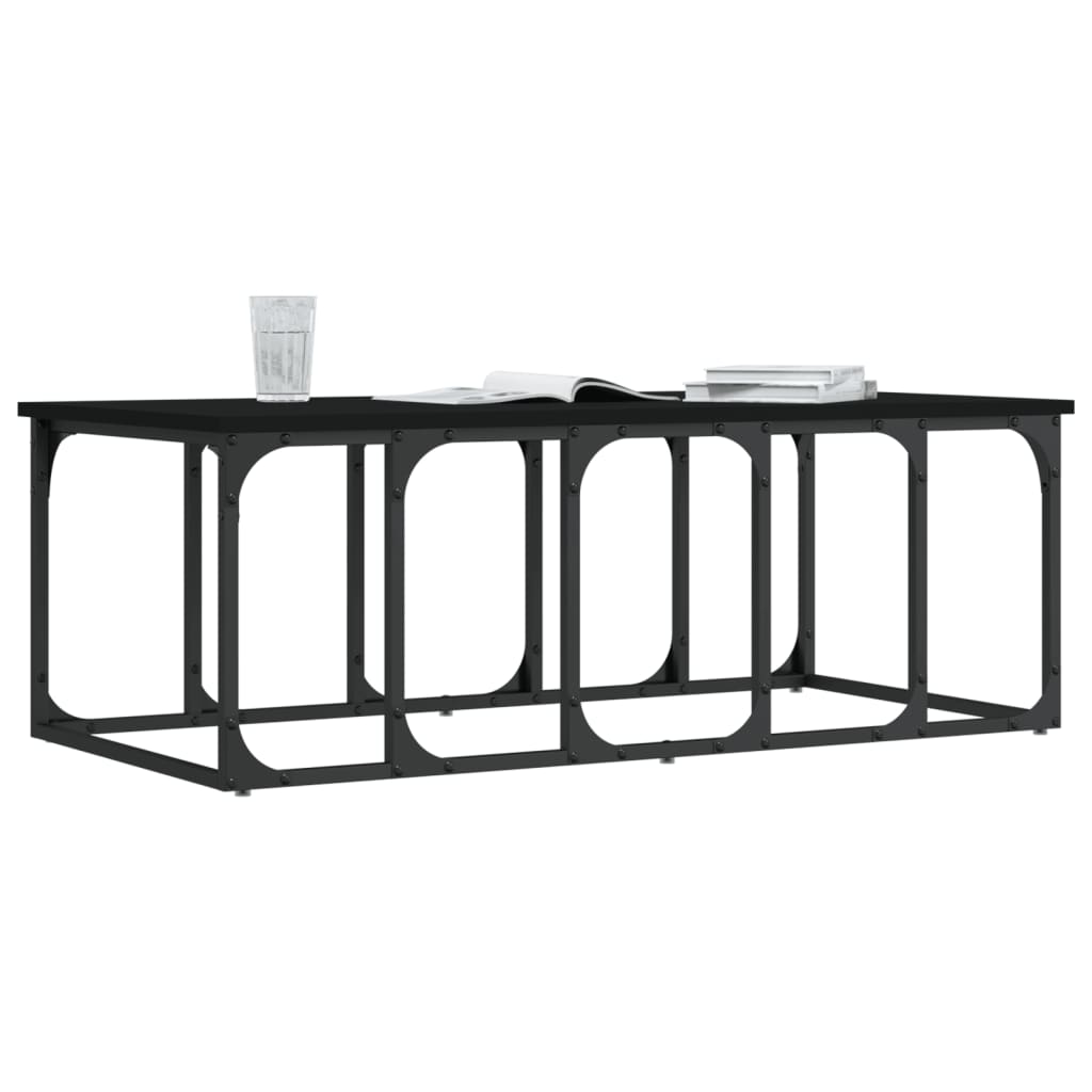 Salongbord svart 100x50x35,5 cm konstruert tre