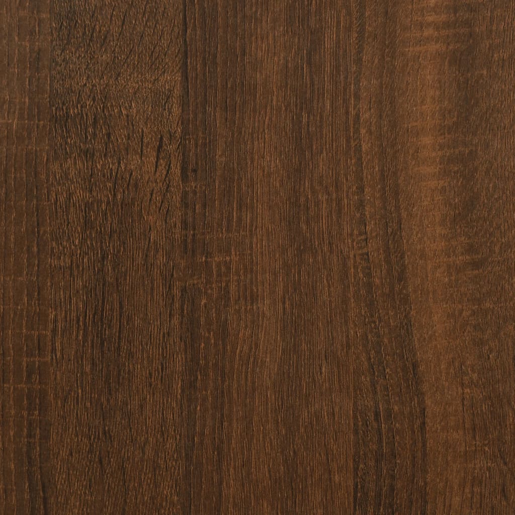 Nattbord veggmontert 2 stk brun eik 35x30x51 cm konstruert tre