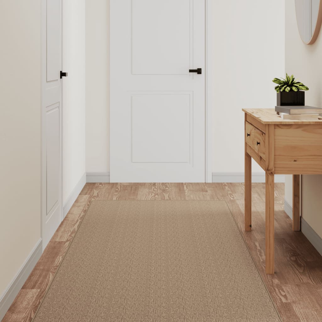 Teppeløper sisal-utseende sand 80x150 cm