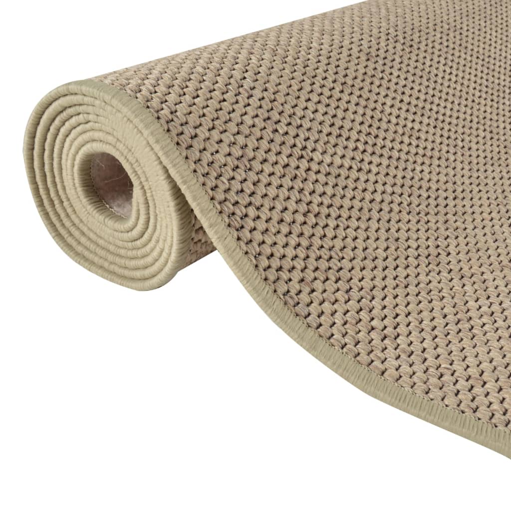 Teppeløper sisal-utseende sand 80x200 cm