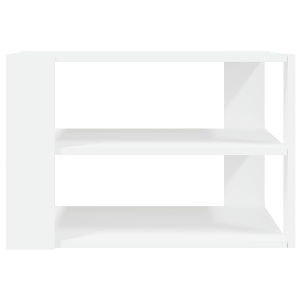 Salongbord hvit 58x58x40 cm konstruert tre