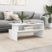 Salongbord hvit 90x55x42,5 cm konstruert tre