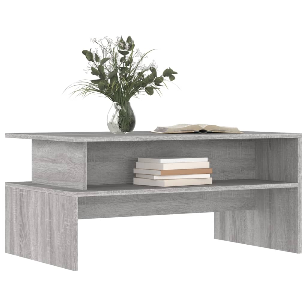Salongbord grå sonoma 90x55x42,5 cm konstruert tre