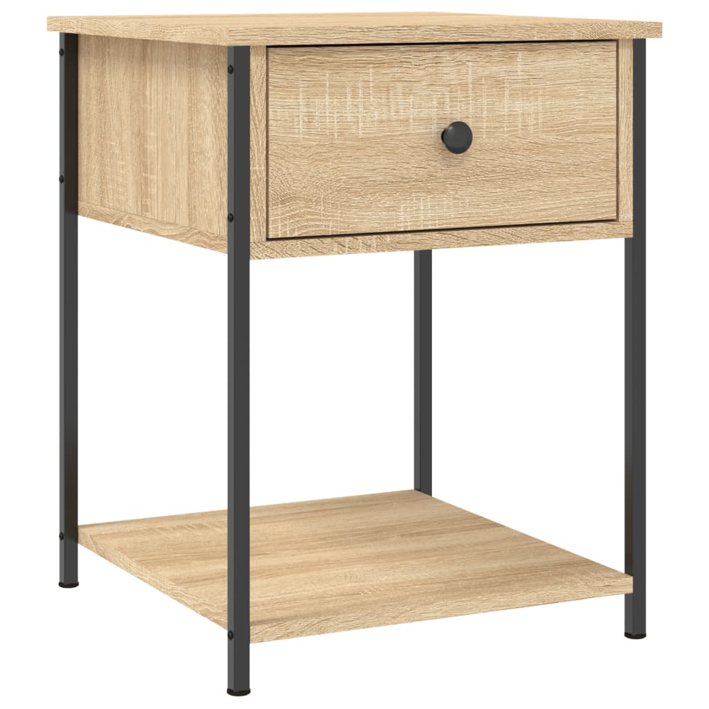 Nattbord 2 stk sonoma eik 44x45x58 cm konstruert tre