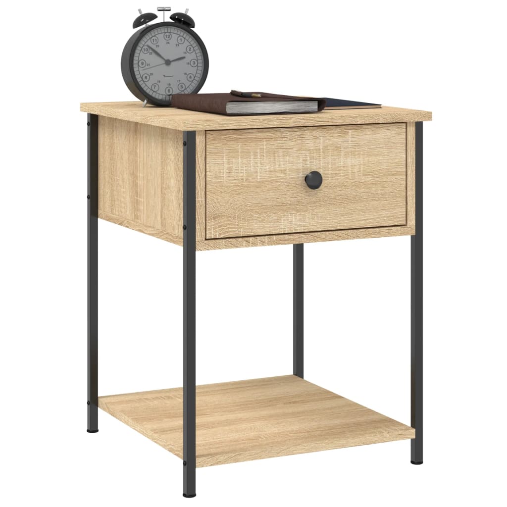 Nattbord 2 stk sonoma eik 44x45x58 cm konstruert tre