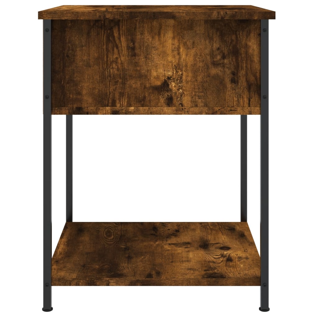 Nattbord 2 stk røkt eik 44x45x58 cm konstruert tre