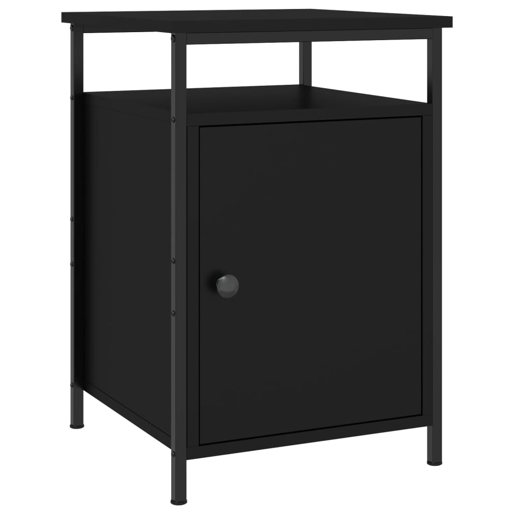 Nattbord 2 stk svart 40x42x60 cm konstruert tre