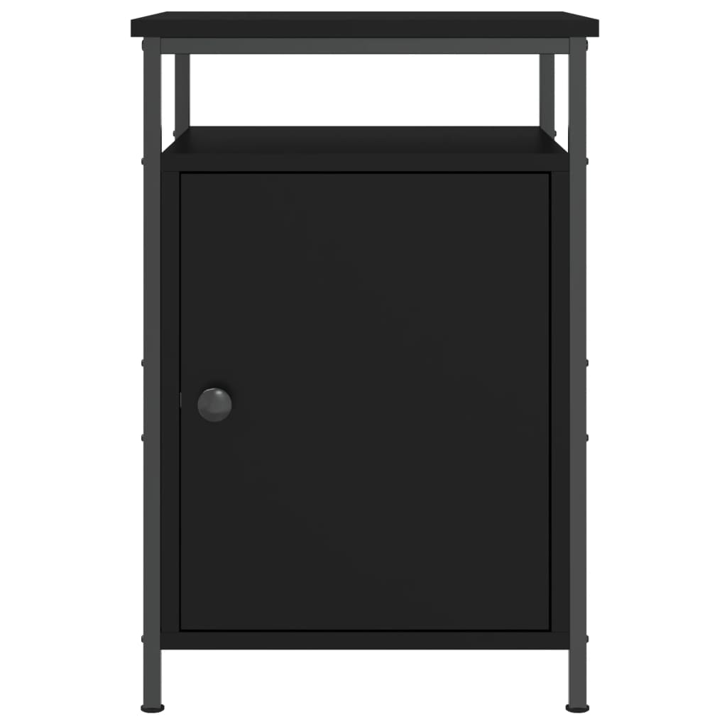 Nattbord 2 stk svart 40x42x60 cm konstruert tre
