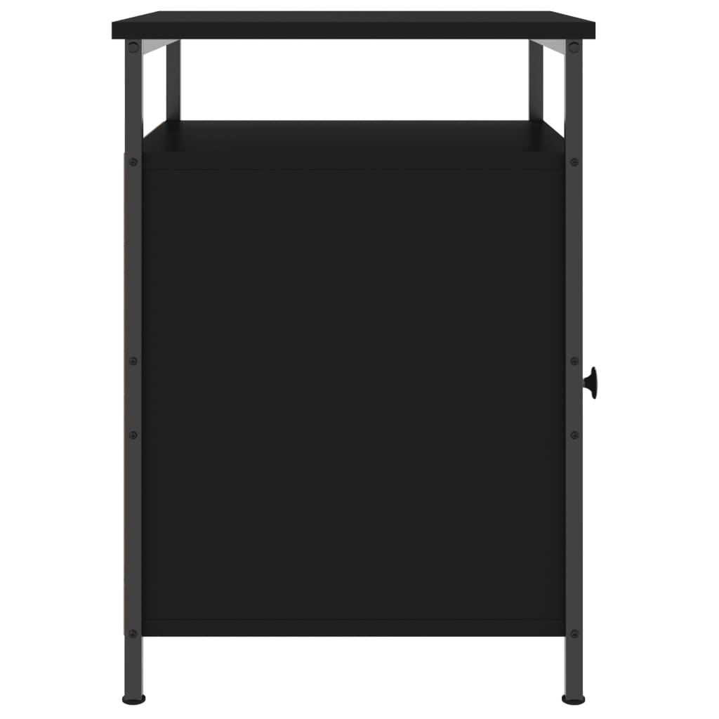 Nattbord 2 stk svart 40x42x60 cm konstruert tre