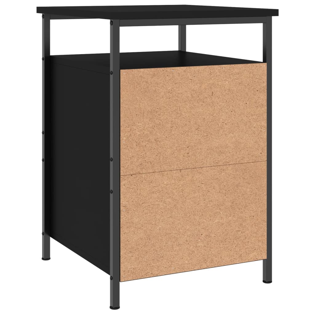 Nattbord 2 stk svart 40x42x60 cm konstruert tre