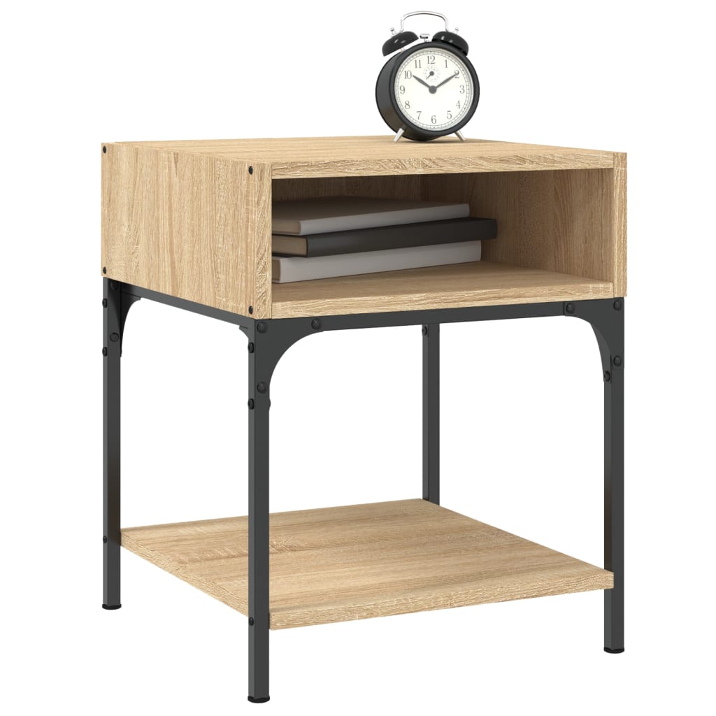 Nattbord 2 stk sonoma eik 40x41x50 cm konstruert tre