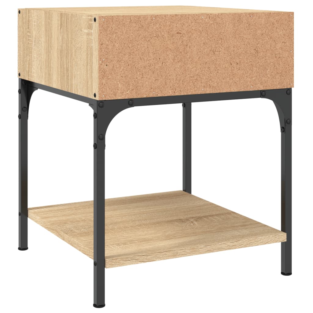 Nattbord 2 stk sonoma eik 40x41x50 cm konstruert tre