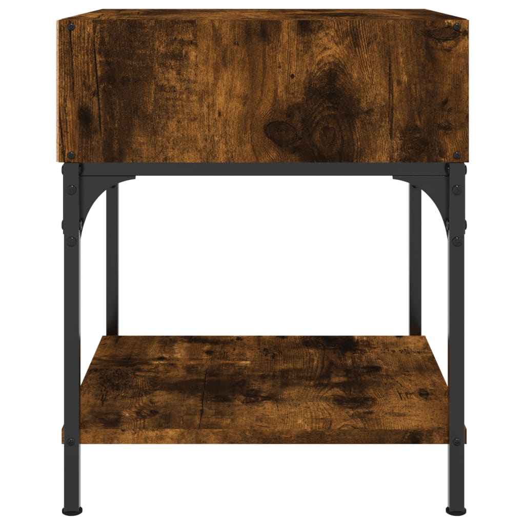 Nattbord 2 stk røkt eik 40x41x50 cm konstruert tre