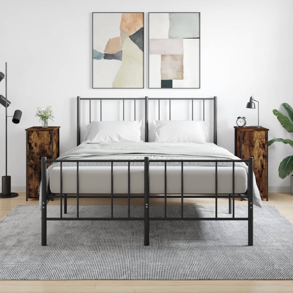 Nattbord røkt eik 32x42x80 cm konstruert tre