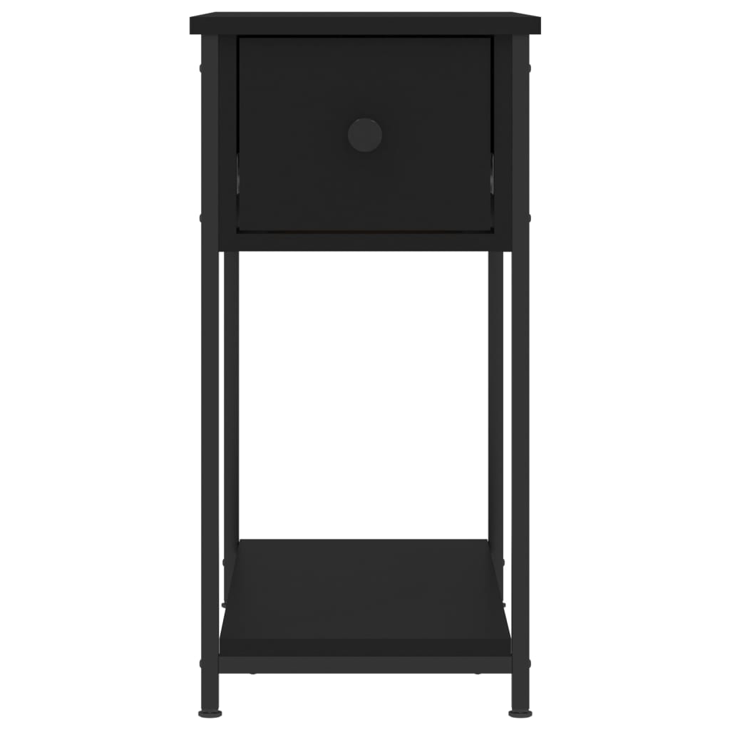 Nattbord svart 30x60x60 cm konstruert tre