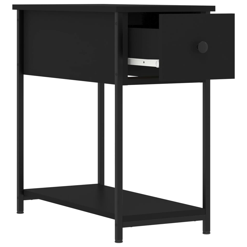 Nattbord svart 30x60x60 cm konstruert tre