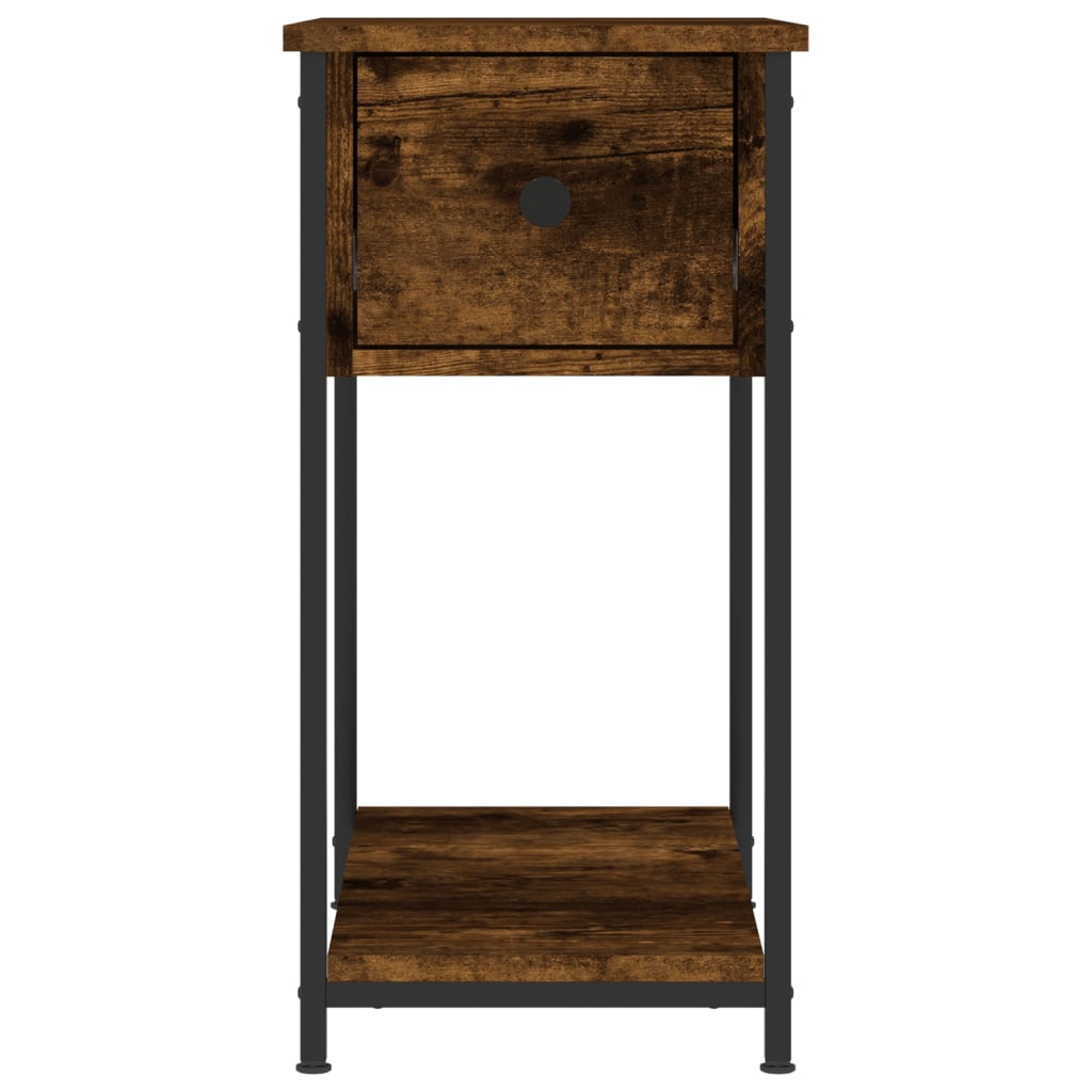 Nattbord 2 stk røkt eik 30x60x60 cm konstruert tre