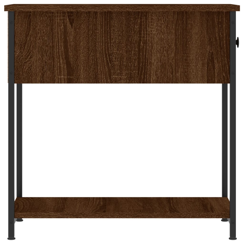 Nattbord brun eik 30x60x60 cm konstruert tre