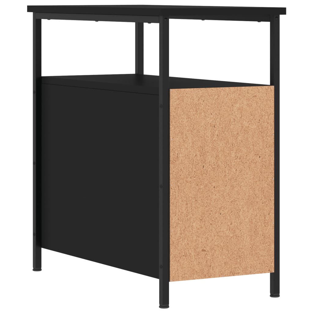 Nattbord 2 stk svart 30x60x60 cm konstruert tre