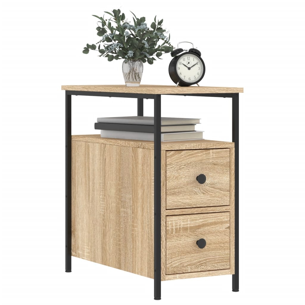 Nattbord 2 stk sonoma eik 30x60x60 cm konstruert tre