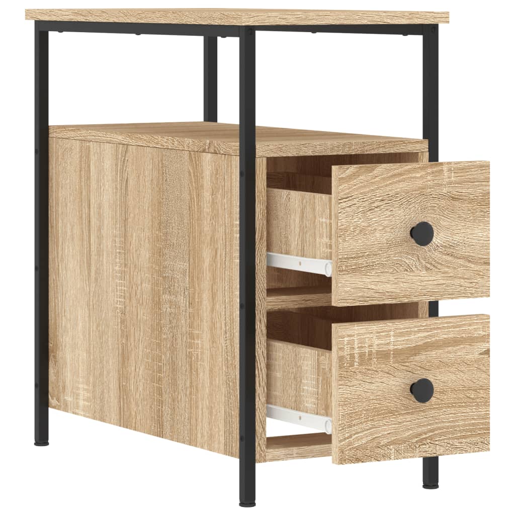 Nattbord 2 stk sonoma eik 30x60x60 cm konstruert tre