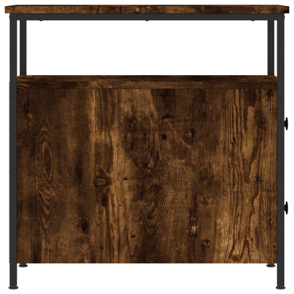 Nattbord 2 stk røkt eik 30x60x60 cm konstruert tre