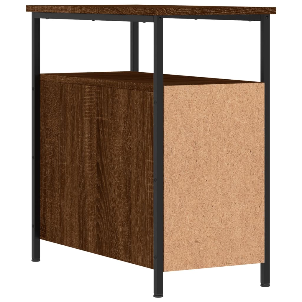 Nattbord 2 stk brun eik 30x60x60 cm konstruert tre