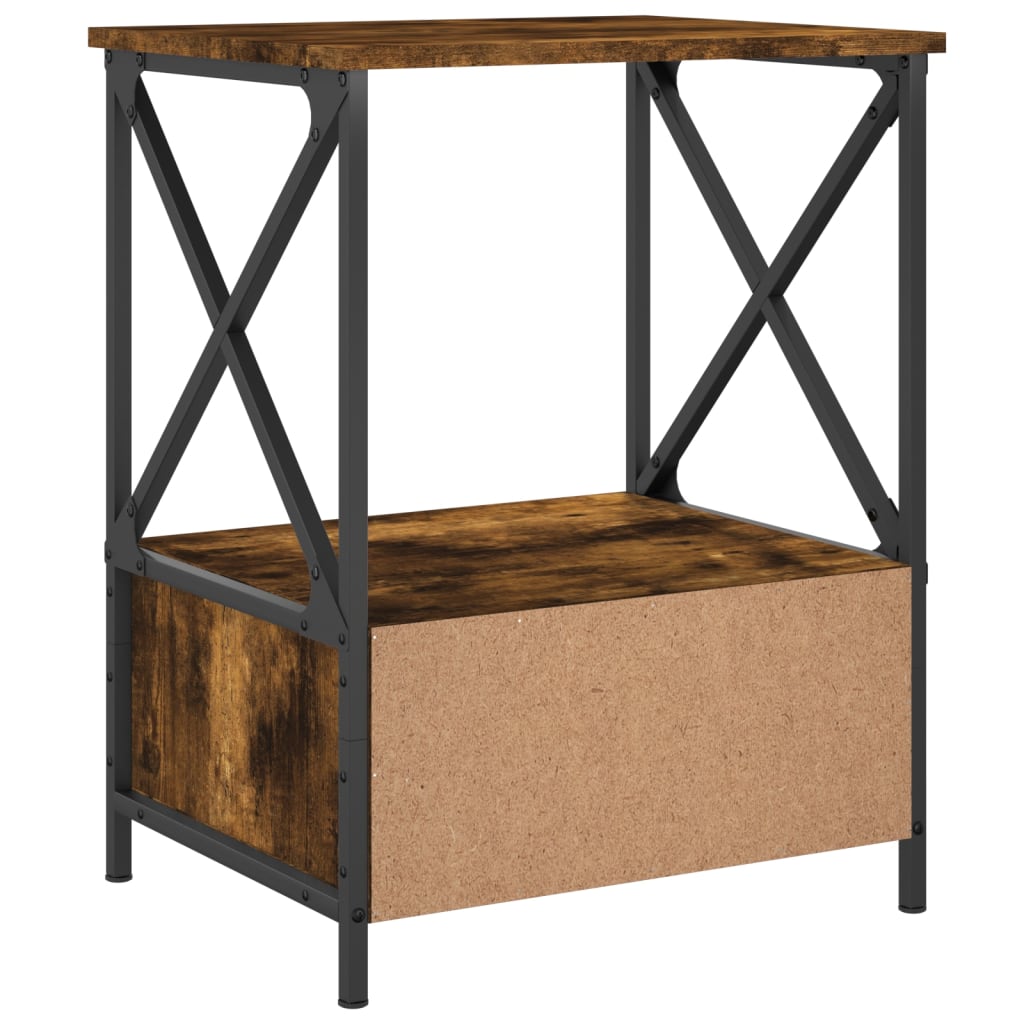 Nattbord røkt eik 50x41x65 cm konstruert tre