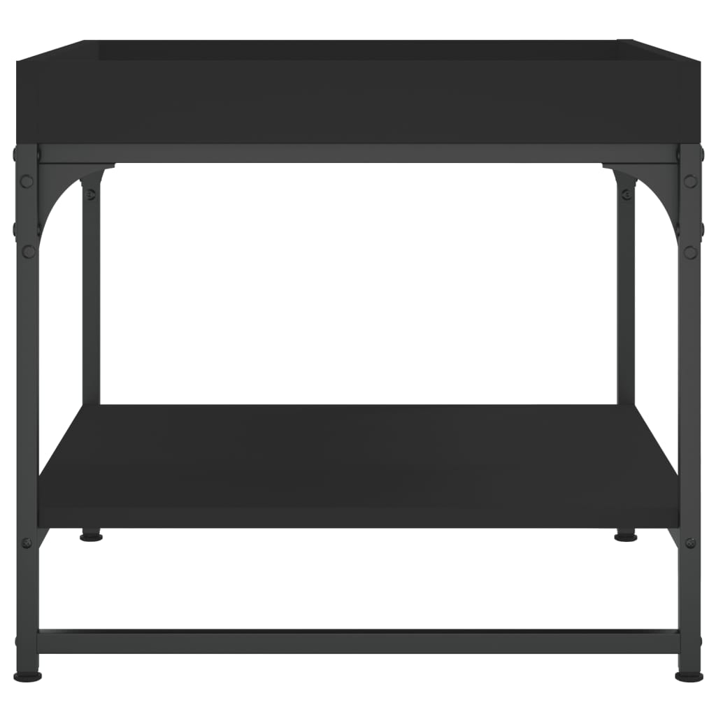 Salongbord svart 49,5x49,5x45 cm konstruert tre