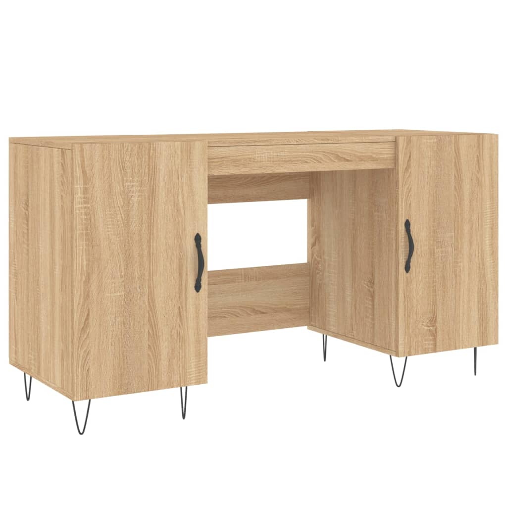 Skrivebord sonoma eik 140x50x75 cm konstruert tre