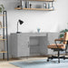 Skrivebord betonggrå 140x50x75 cm konstruert tre