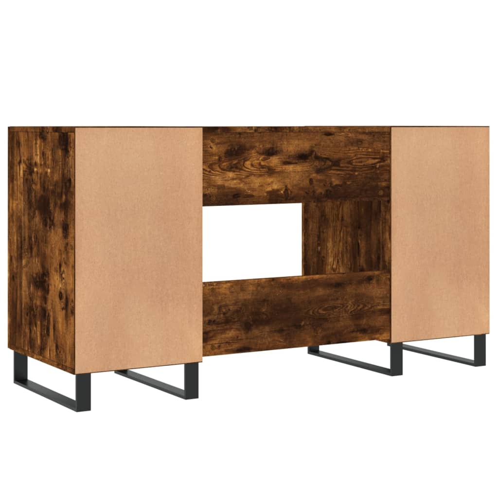 Skrivebord røkt eik 140x50x75 cm konstruert tre