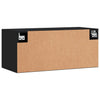 Veggskap svart 80x36,5x35 cm konstruert tre