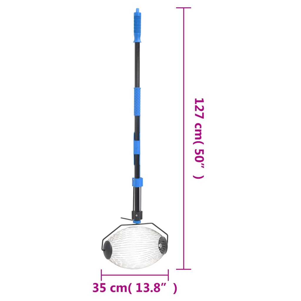 Nøttesamler blå 127 cm stål