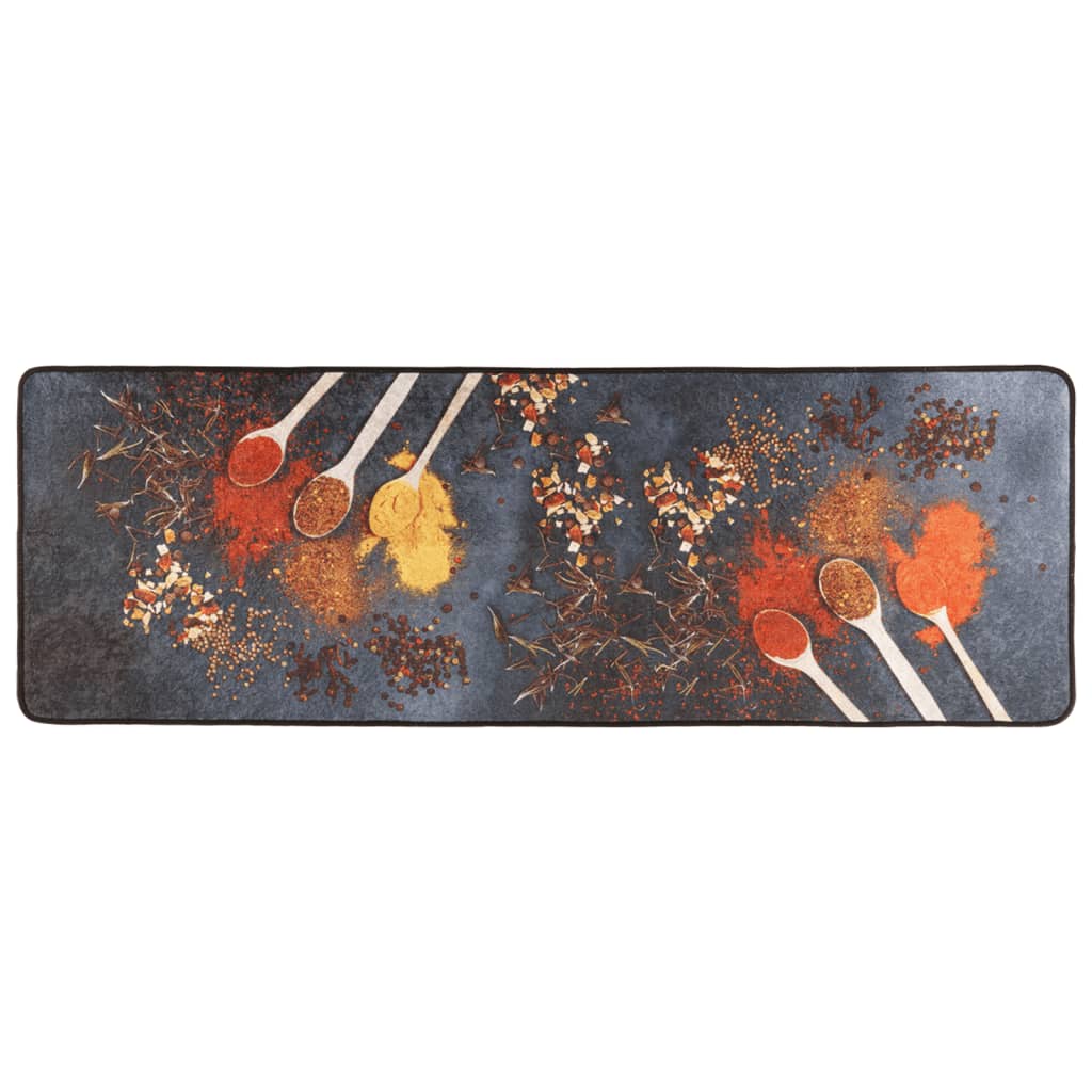 Kjøkkenteppe flerfarget 60x180 cm vaskbart