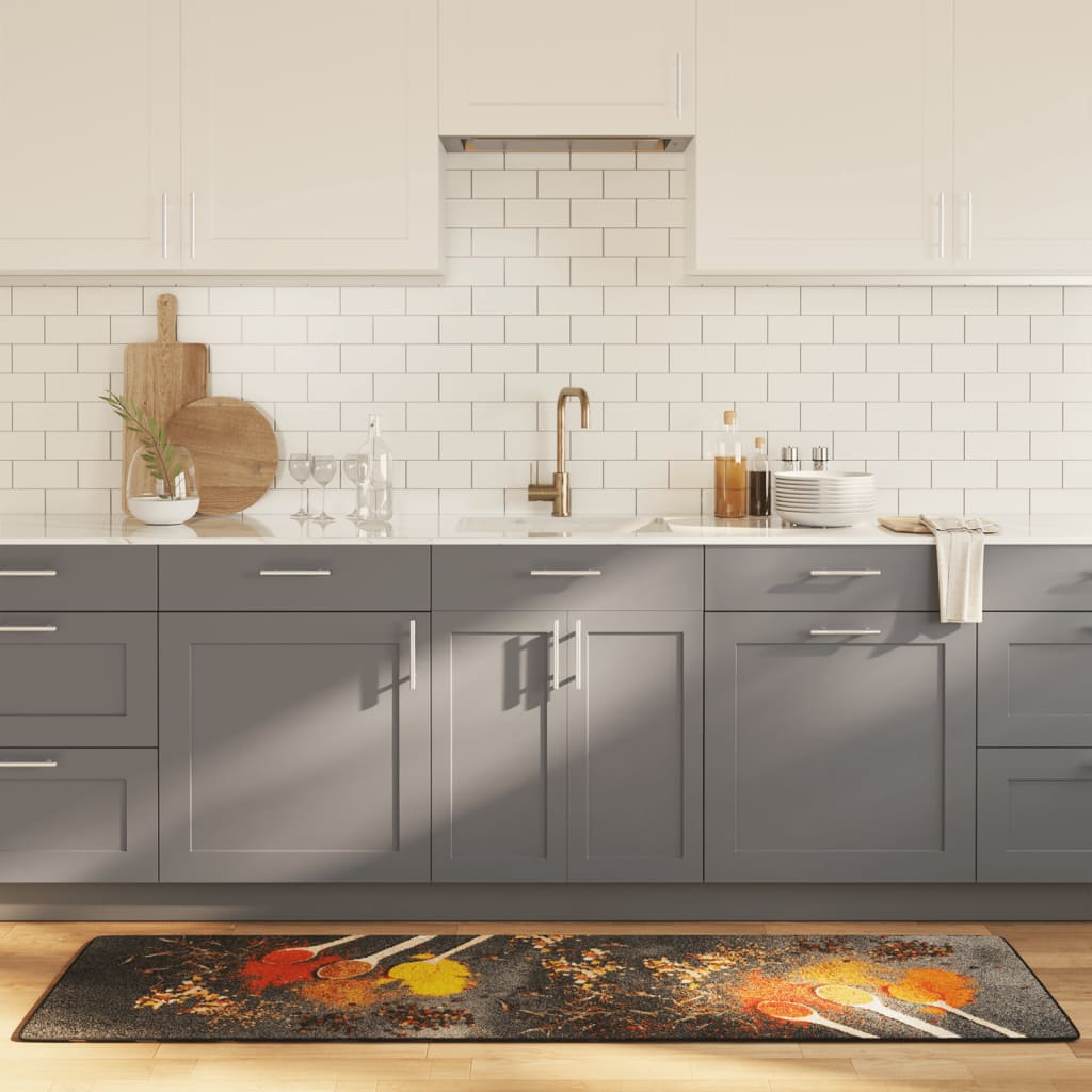 Kjøkkenteppe flerfarget 60x180 cm vaskbart
