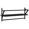Vegghyller med stenger 2 stk svart 65x25x30 cm