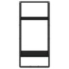 Vegghylle med stang svart 30x25x65 cm