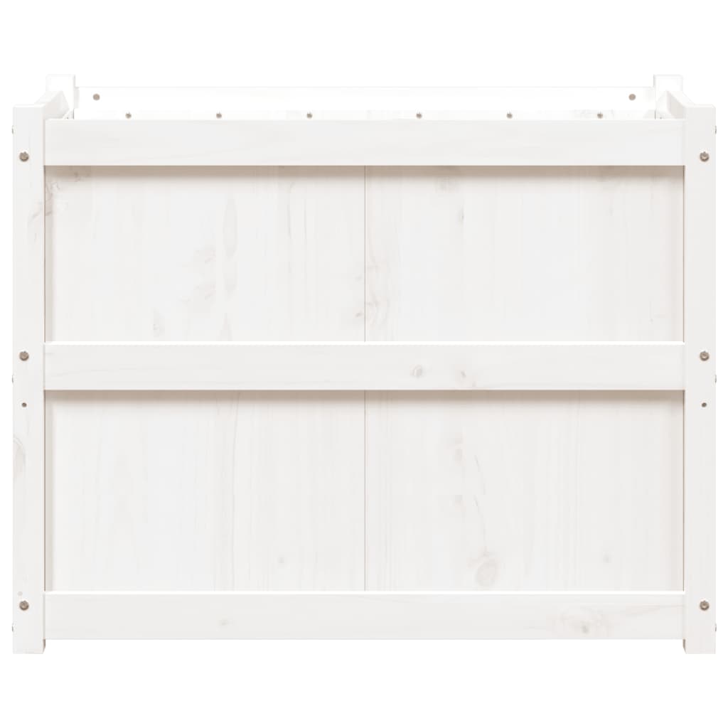 Hageplantekasse hvit 90x50x70 cm heltre furu