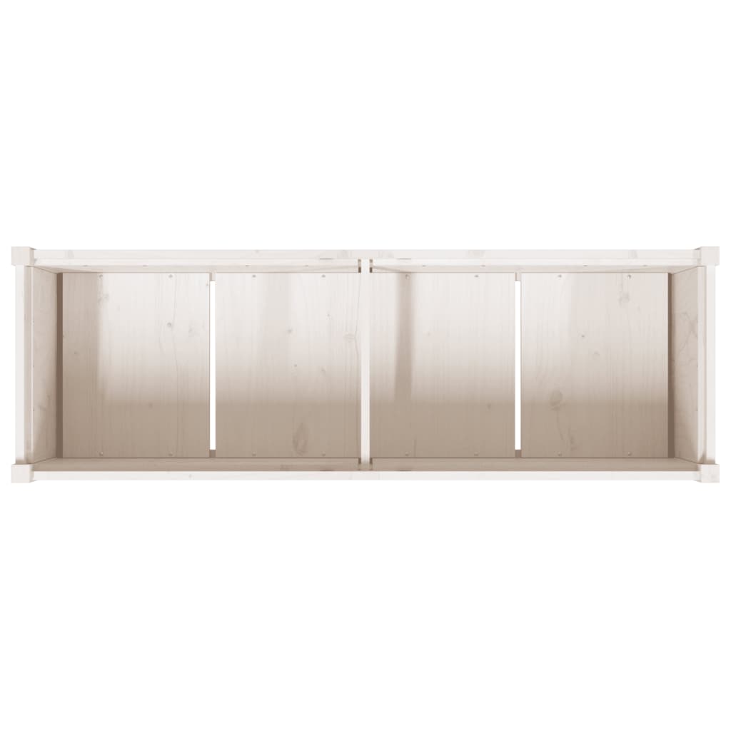 Hageplantekasse hvit 150x50x70 cm heltre furu