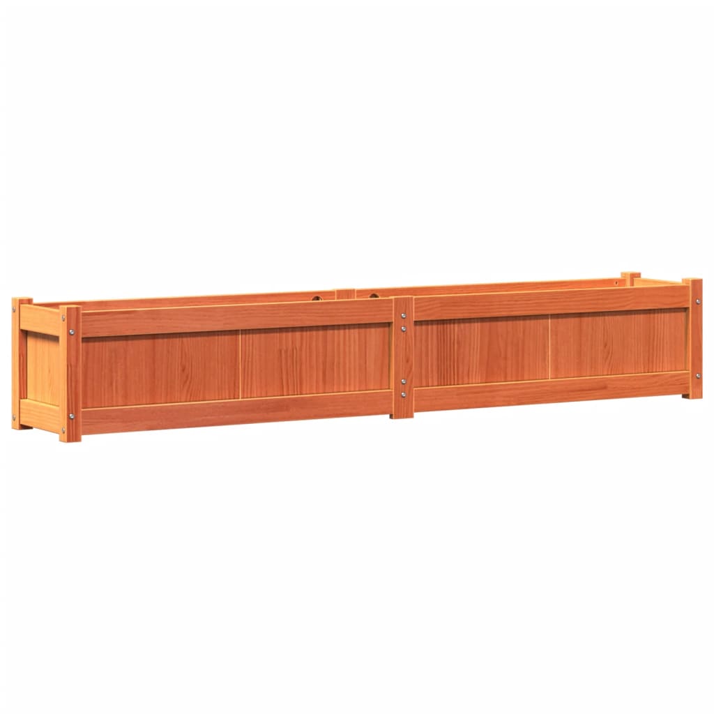 Hageplantekasse voksbrun 180x31x31 cm heltre furu