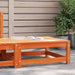 Fotskammel til hage brun 70x70x30 cm heltre furu