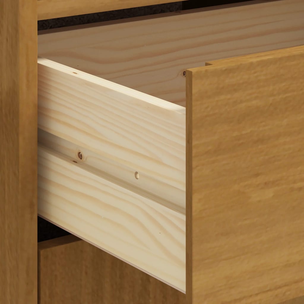 Highboard med glassdør FLAM 92x40x122,5 cm heltre furu